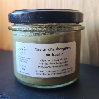 Caviar d'aubergine au basilic