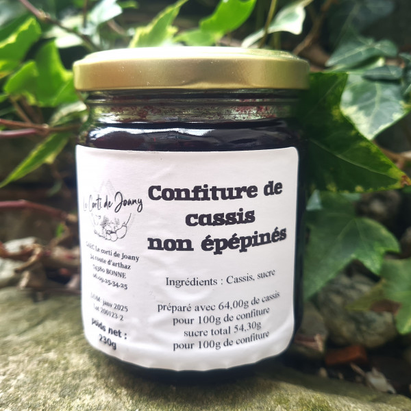 Confiture cassis non épépiné