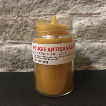 Bougie cire d'abeille en pot